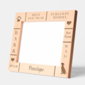 Landschap 10x8 BESTE Hond MOM Ooit Aangepaste Naam Gegraveerde Lijstjes (Links)