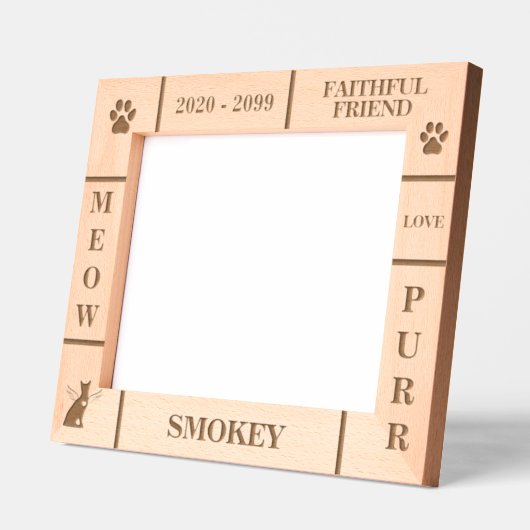 Landschap 10x8 Pet Memorial Angel Cat Naam Jaar Gegraveerde Lijstjes (Links)