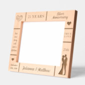 Landschap 10x8 Zilver 25e bruiloft Jubileum Gegraveerde Lijstjes (Links)