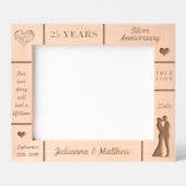 Landschap 10x8 Zilver 25e bruiloft Jubileum Gegraveerde Lijstjes (Voorkant)