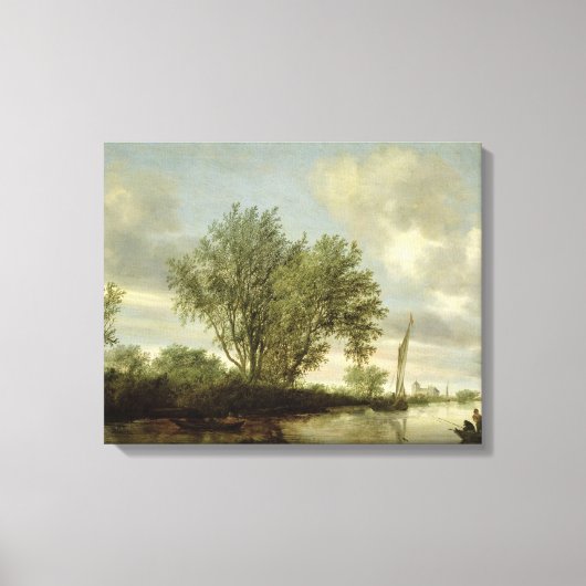 Landschap, 1645 canvas afdruk (Voorkant)