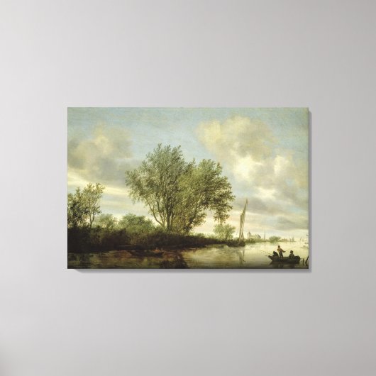 Landschap, 1645 canvas afdruk (Voorkant)