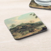 Landschap, 1758 drankjes onderzetter (Linkerzijde)