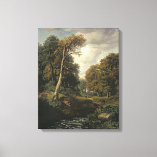 Landschap, 1850 canvas afdruk