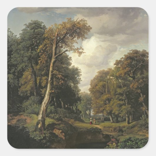 Landschap, 1850 vierkante sticker (Voorkant)