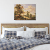 Landschap, 19e eeuw canvas afdruk (Insitu (Slaapkamer))
