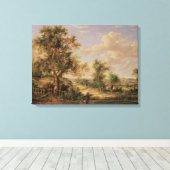 Landschap, 19e eeuw canvas afdruk (Insitu (Houten vloer))