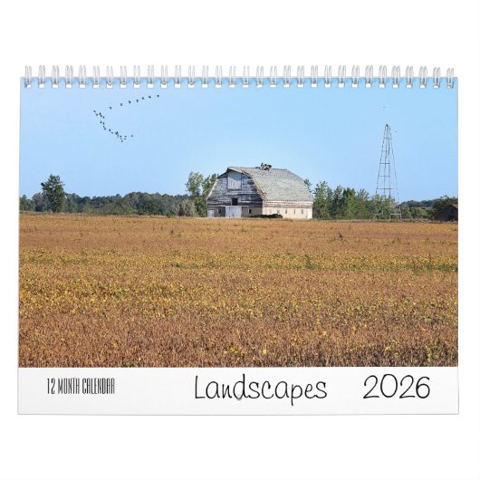 Landschap 2026 12 maanden wandkalender kalender (Hoes)