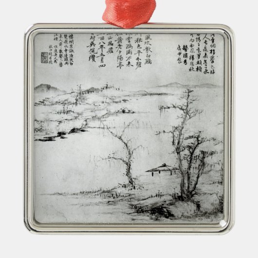 Landschap 2 metalen ornament (Voorkant)
