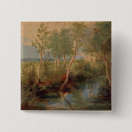 Landschap 2 vierkante button 5,1 cm (Voorkant)