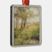 Landschap 3 metalen ornament (Rechts)