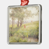 Landschap 3 metalen ornament (Links)
