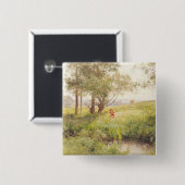 Landschap 3 vierkante button 5,1 cm (Voorkant /achterkant)