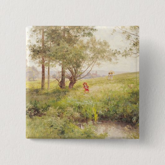 Landschap 3 vierkante button 5,1 cm (Voorkant)
