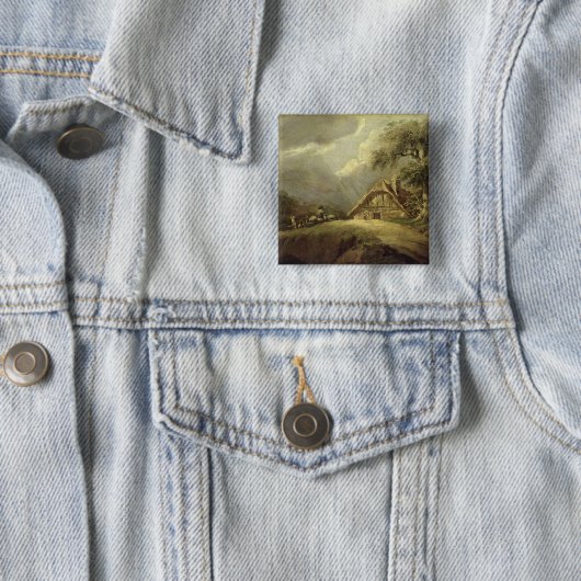 Landschap 3 vierkante button 5,1 cm (In situ)