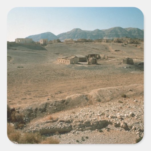 Landschap 3 vierkante sticker (Voorkant)