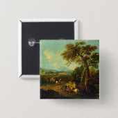 Landschap 4 vierkante button 5,1 cm (Voorkant /achterkant)