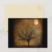 landschap-680226 DARK BROWN BACKGROUND BLACK TREE  Briefkaart (Voorkant / Achterkant)