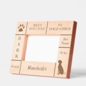 Landschap 6x4 BESTE Hond DAD Ooit Aangepaste Naam Gegraveerde Lijstjes (Links)