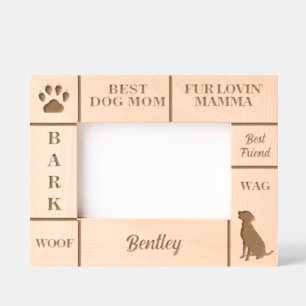 Landschap 6x4 BESTE Hond MOM Ooit Aangepaste Naam Gegraveerde Lijstjes