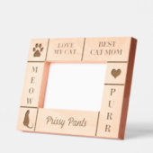 Landschap 6x4 BESTE Kat MOM Ooit Aangepaste Naam Gegraveerde Lijstjes (Links)