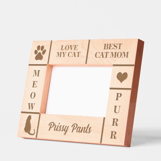 Landschap 6x4 BESTE Kat MOM Ooit Aangepaste Naam Gegraveerde Lijstjes (Links)