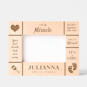 Landschap 6x4 Nieuwe Baby Gepersonaliseerd Gegraveerde Lijstjes