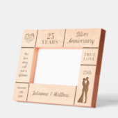 Landschap 6x4 Zilver 25e bruiloft Jubileum Gegraveerde Lijstjes (Links)