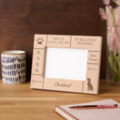 Landschap 7x5 BESTE Hond MOM Ooit Aangepaste Naam Gegraveerde Lijstjes (Links)