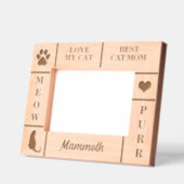 Landschap 7x5 BESTE Kat MOM Ooit Aangepaste Naam Gegraveerde Lijstjes (Links)