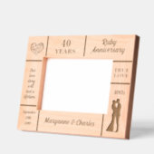 Landschap 7x5 Ruby 40ste bruiloft Jubileum Gegraveerde Lijstjes (Links)