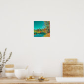 Landschap A4 van het zomerlandschap Poster (Keuken)