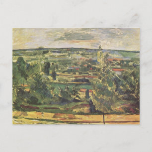 Landschap aan de Jas-de-Bouffan - Paul Cezanne Briefkaart