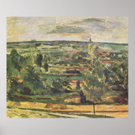 Landschap aan de Jas-de-Bouffan - Paul Cezanne Poster