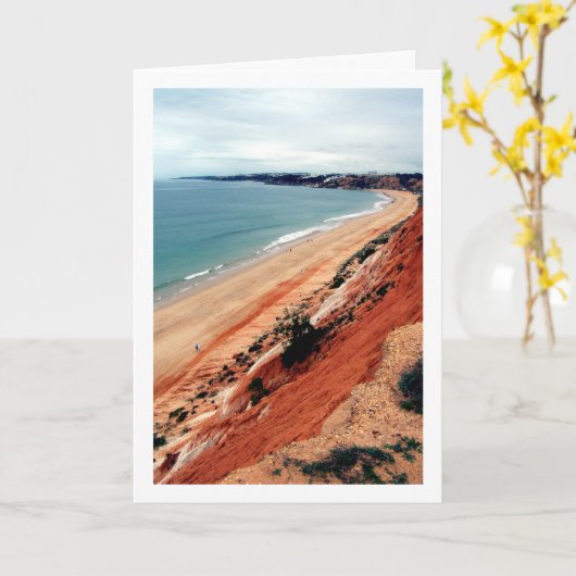 Landschap aan het strand in Portugal Kaart (Gele Bloem)
