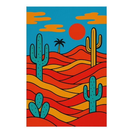 Landschap Abstract Perfect Poster (Voorkant)