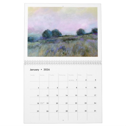 Landschap Abstracte kunst origineel schilderij 202 Kalender (Jan 2026)