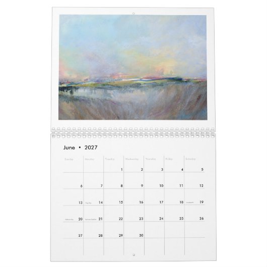 Landschap Abstracte kunst origineel schilderij 202 Kalender (Jun 2027)