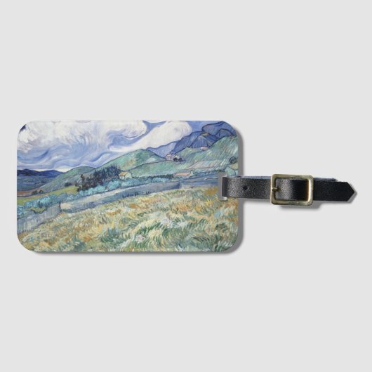 Landschap achter Saint-Paul Vincent van Gogh Bagagelabel (Voorkant (horizontaal))