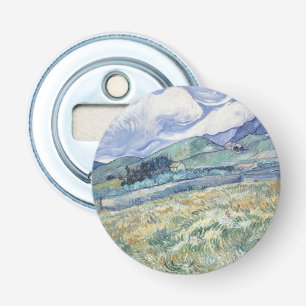 Landschap achter Saint-Paul Vincent van Gogh Button Flesopener