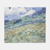 Landschap achter Saint-Paul Vincent van Gogh Fleece Deken (Voorkant (Horizontaal))