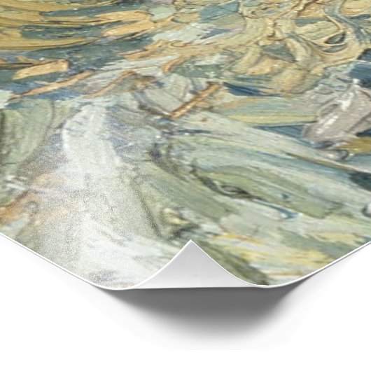 Landschap achter Saint-Paul Vincent van Gogh Foto Afdruk (Hoek)