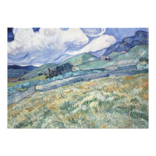 Landschap achter Saint-Paul Vincent van Gogh Foto Afdruk