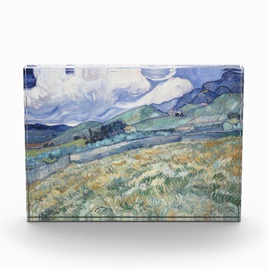 Landschap achter Saint-Paul Vincent van Gogh Fotoblokken (Voorkant)