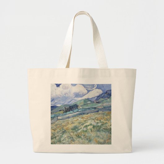 Landschap achter Saint-Paul Vincent van Gogh Grote Tote Bag (Voorkant)