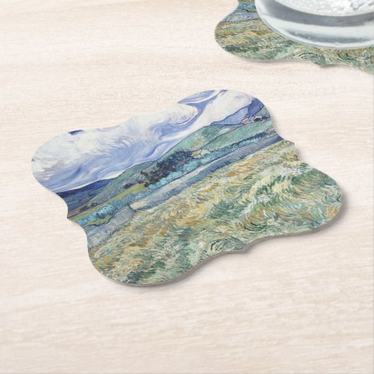 Landschap achter Saint-Paul Vincent van Gogh Kartonnen Onderzetters (Gekanteld)