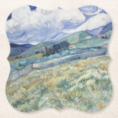 Landschap achter Saint-Paul Vincent van Gogh Kartonnen Onderzetters (Voorkant)