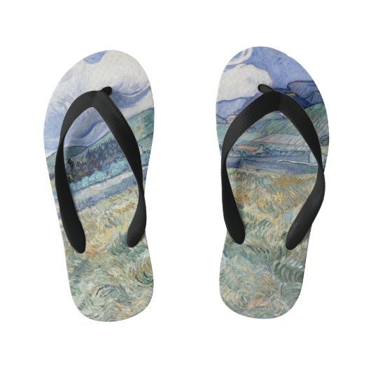 Landschap achter Saint-Paul Vincent van Gogh Kinder Teenslippers (Voetbed)