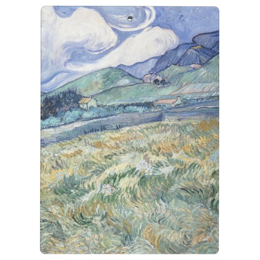 Landschap achter Saint-Paul Vincent van Gogh Klembord (Achterkant)