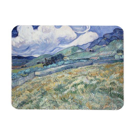 Landschap achter Saint-Paul Vincent van Gogh Magneet (Horizontaal)